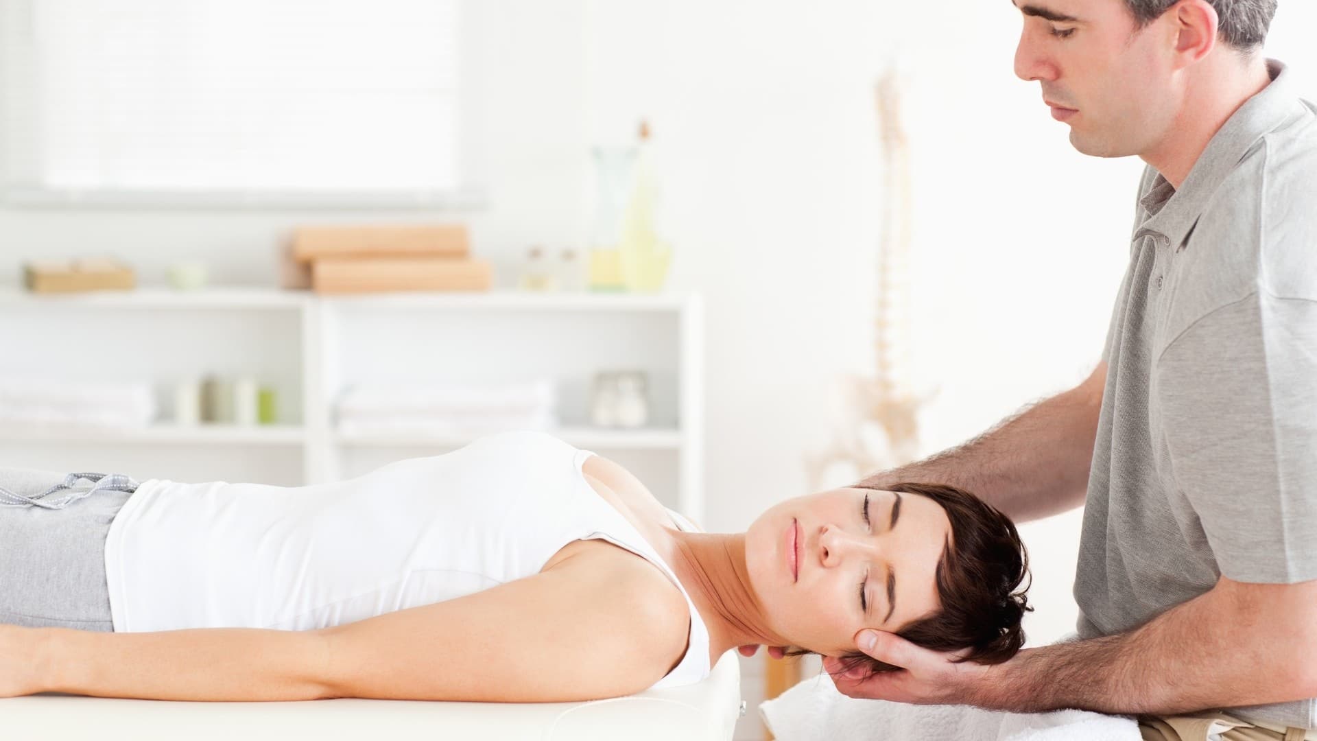 Osteopath treating a patient at Cram Osteopaths