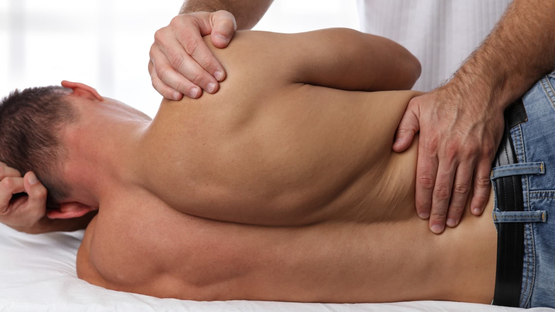 Osteopath delivering hands-on treatment at Cram Osteopaths